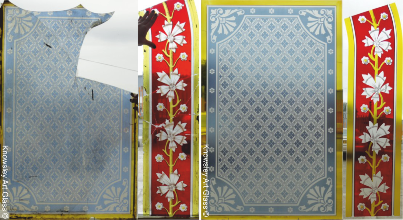 Church Restored glass Restored Victorian Stained Glass Door 