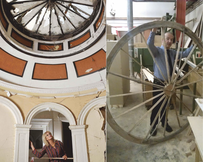 Recreated Victorian etched glass panel for Moat Brae House restoration