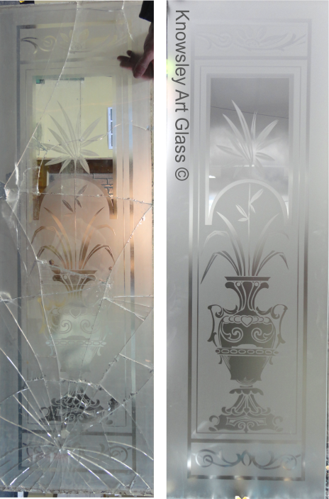 acid etched glass