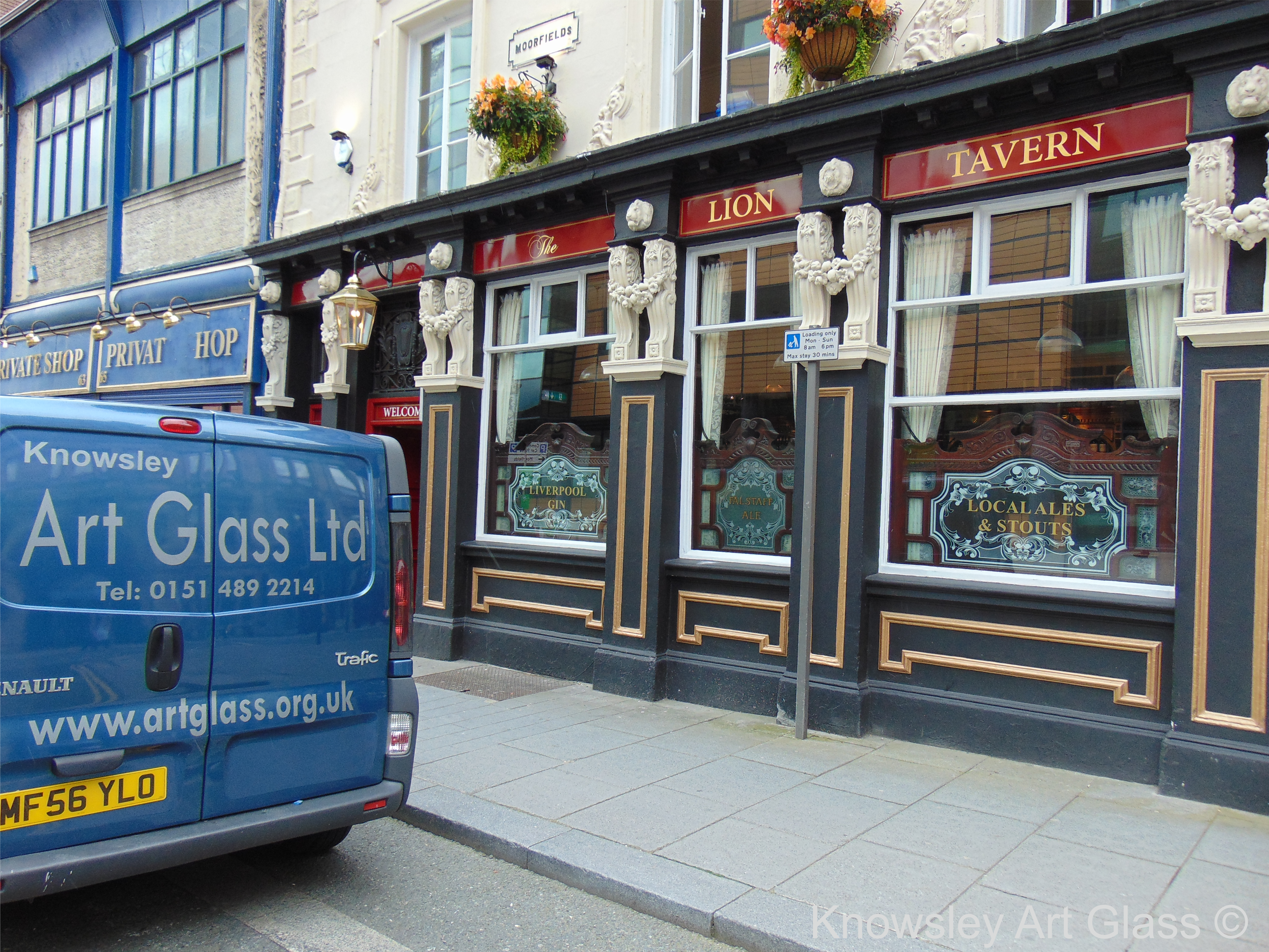 public bar window sign