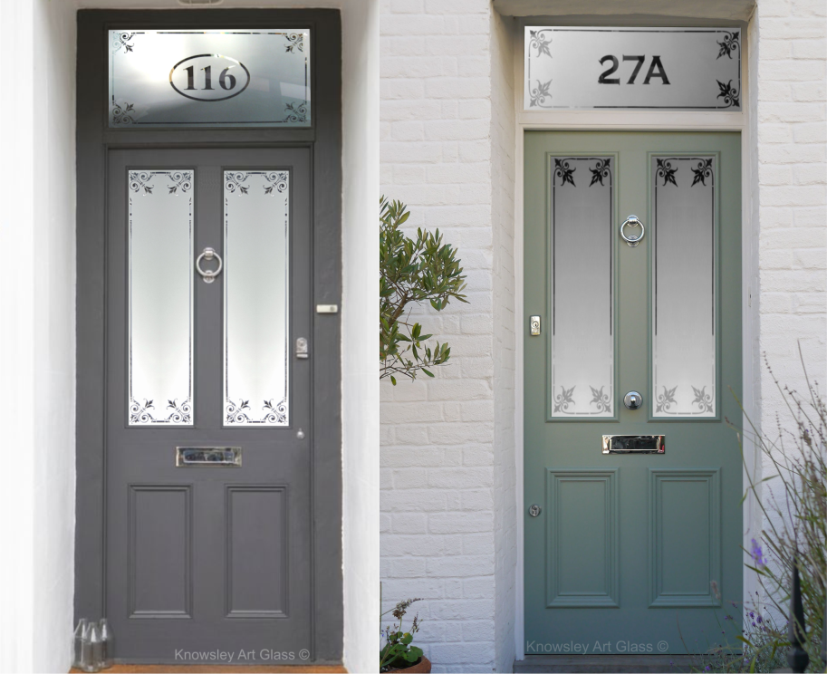 etched glass panel front door