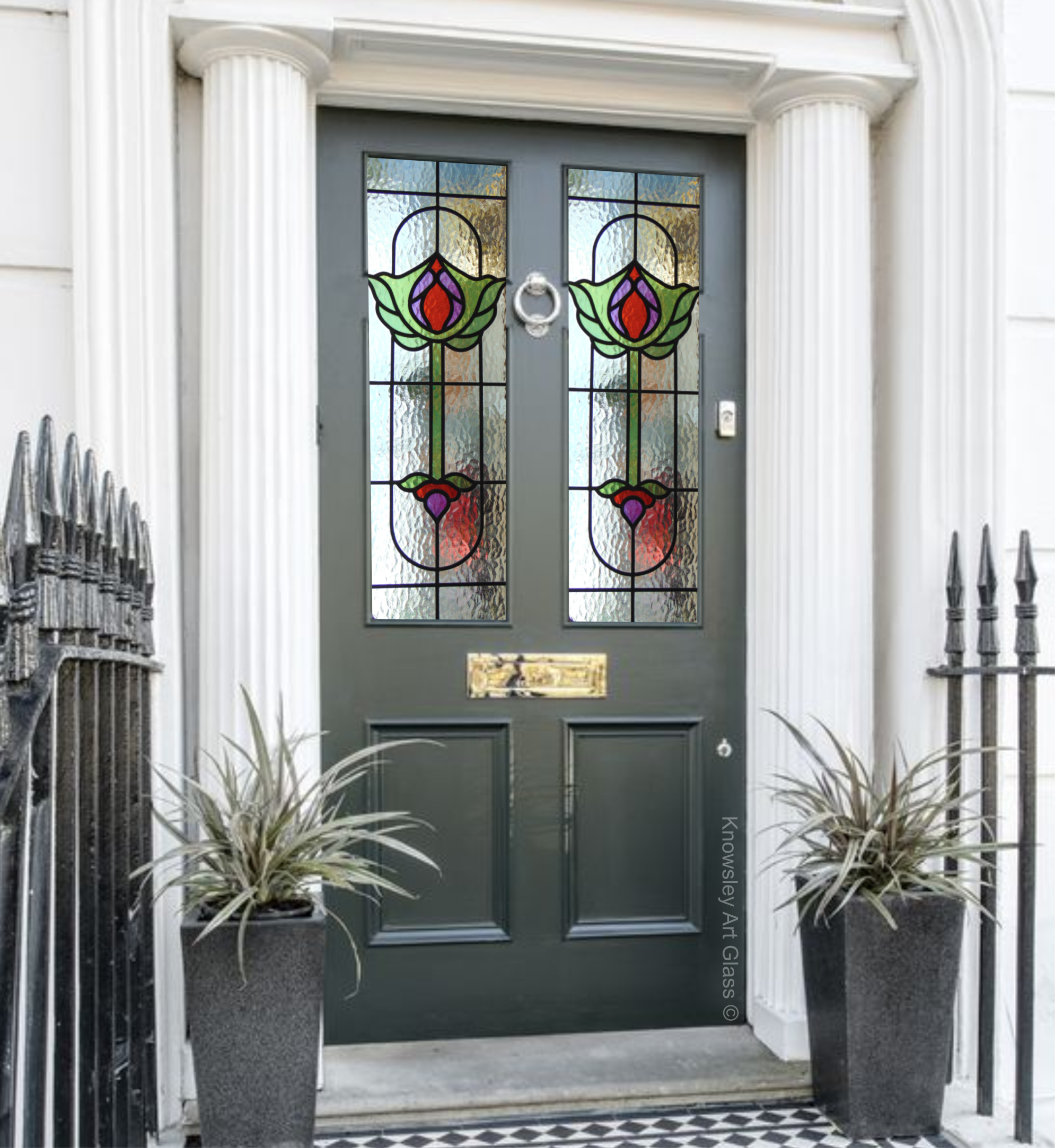 victorian glass panel