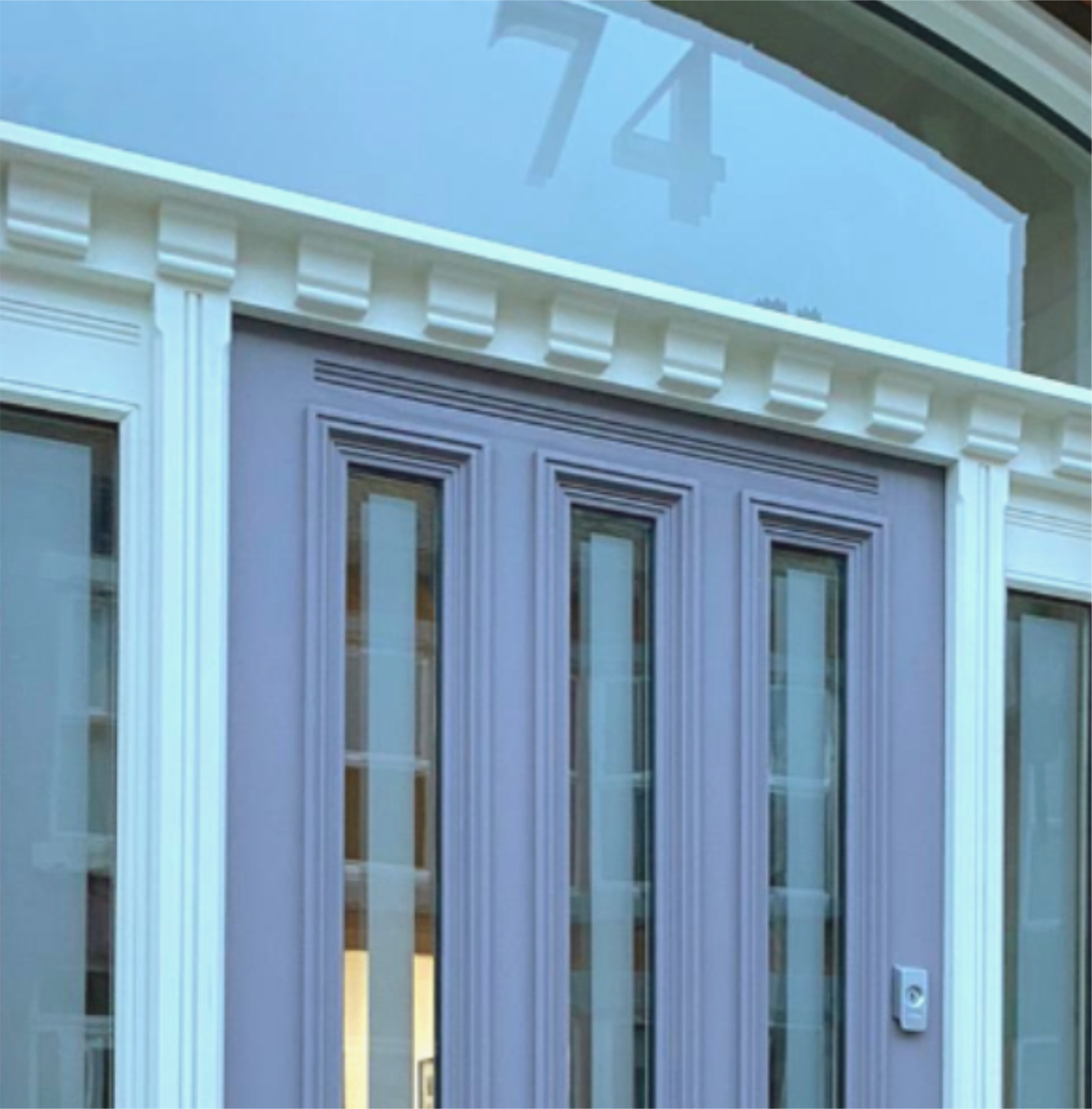 glass borders and house numbers