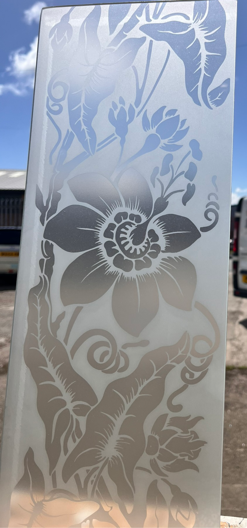 acid etched glass