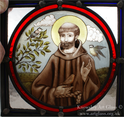 hand painted roundel