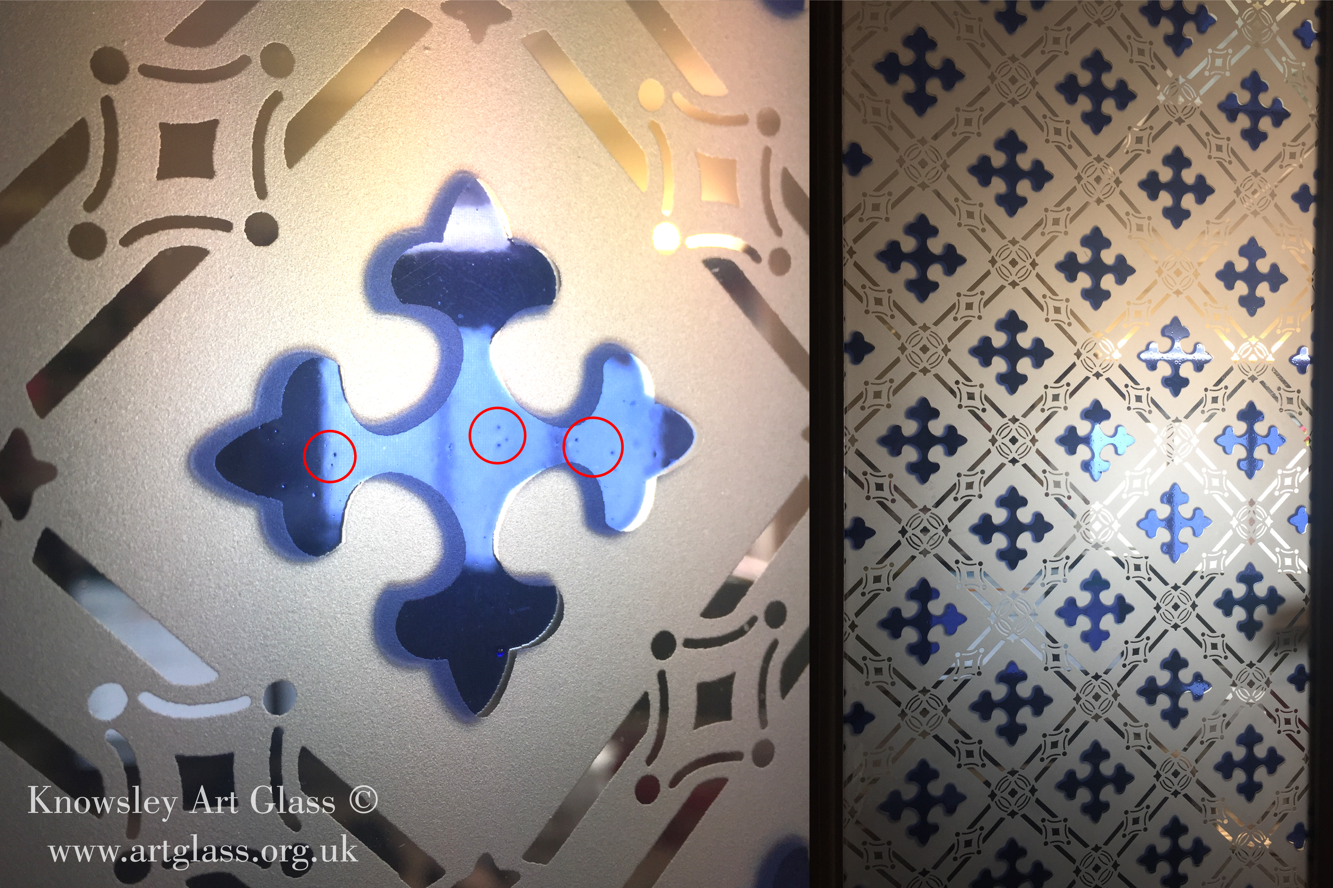 seeding fired enamel glass